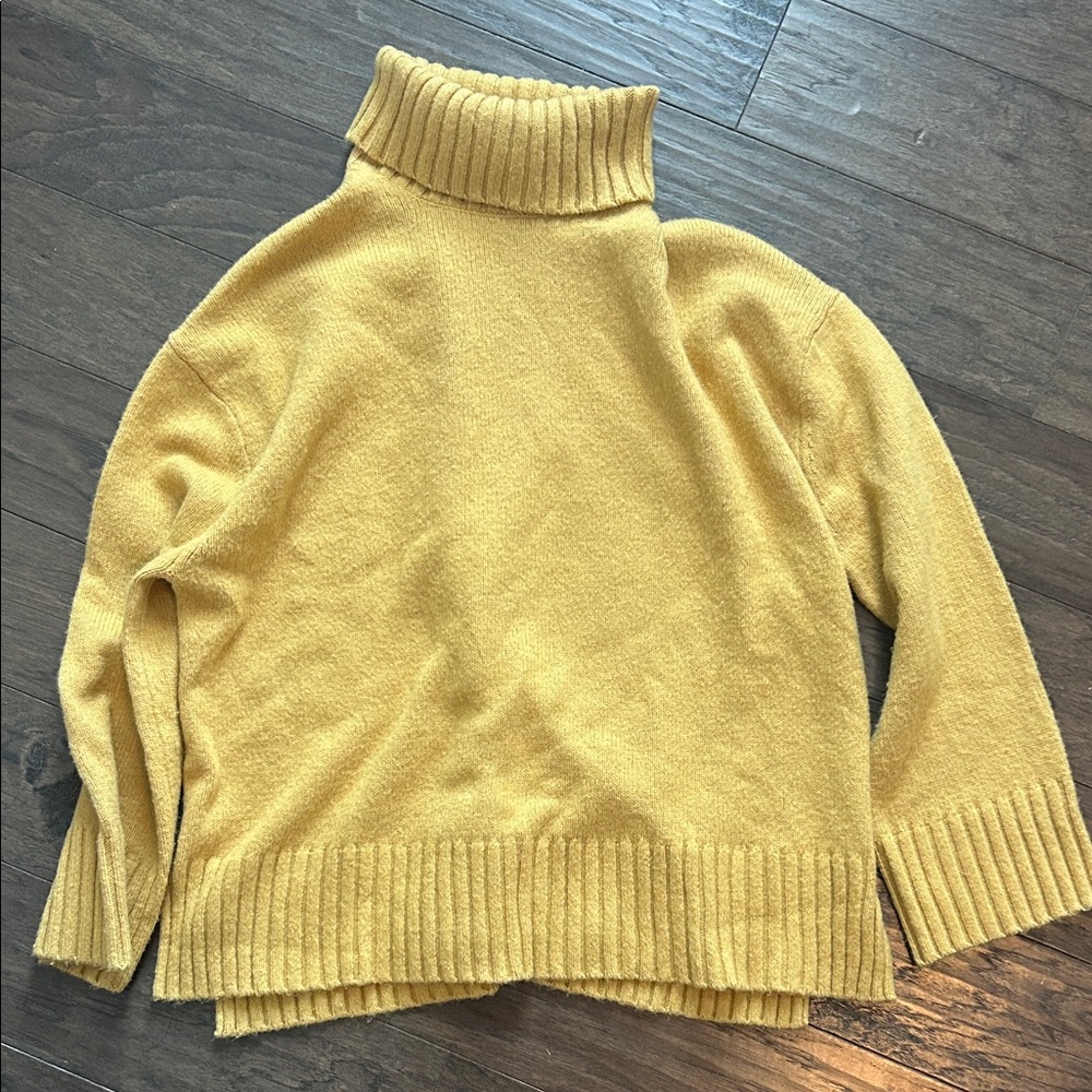 H&M Mustard Cowl Neck Sweater